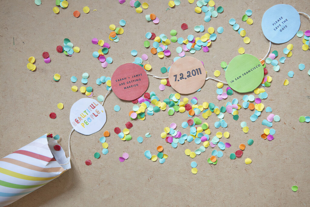 invitation insolite DIY confettis